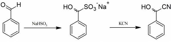 Mandelonitrile Synthesis of MANDELONITRILE Benzaldehyde cyanohydrin PrepChemcom