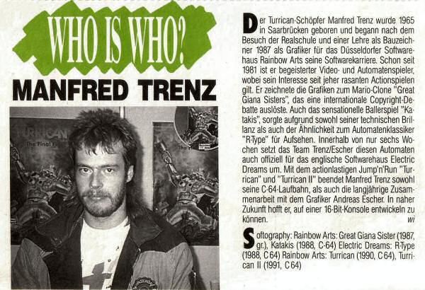 Manfred Trenz Who is Who Interview with Manfred Trenz