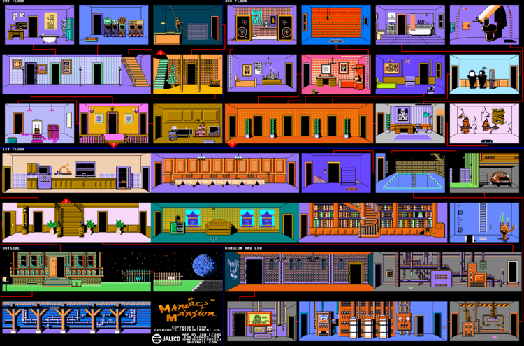 Maniac Mansion Retroware TV Game Anatomy Maniac Mansion