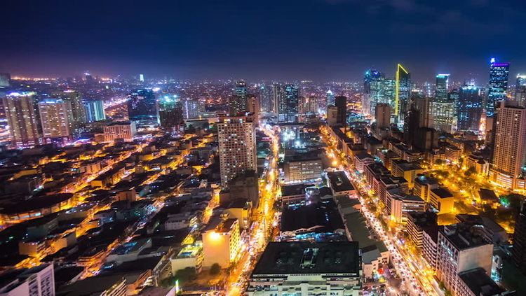 Manila by Night Timelapse Of Metro Manila By Night Philippines Stock Footage Video