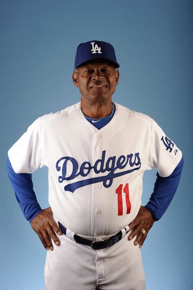 Los Angeles, United States . 01st May, 2023. José Mota, son of Manny Mota  during his father, Manny Mota induction ceremony into the Legends of Dodger  Baseball before a Major League Baseball