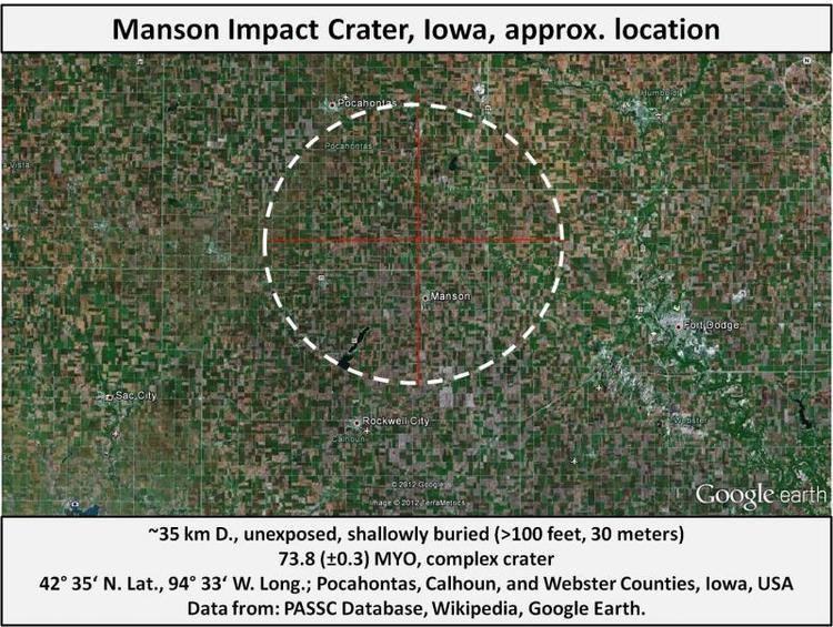 Manson crater impactcratersusyahoositeadminassetsimagesMa