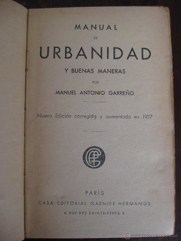 Manuel Antonio Carreño manual de urbanidad y buenas maneras por manue Comprar