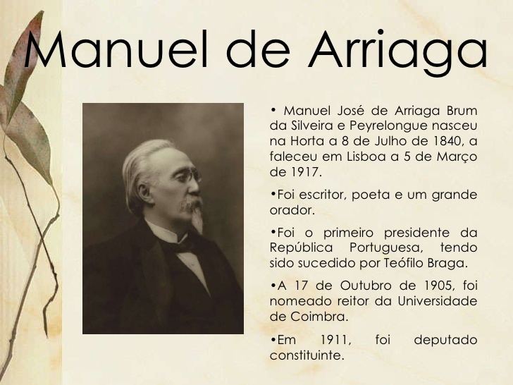 Manuel de Arriaga Iconografia Da RepBlica Hugo