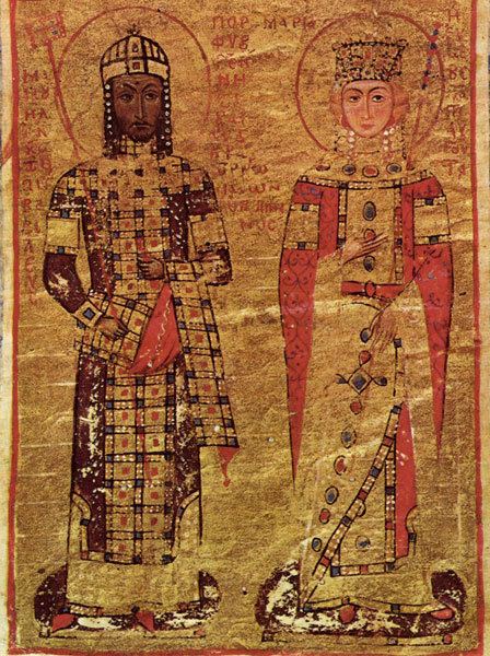 Manuel I Komnenos Byzantio Manuel I Komnenos Maria of Antioch detail of a