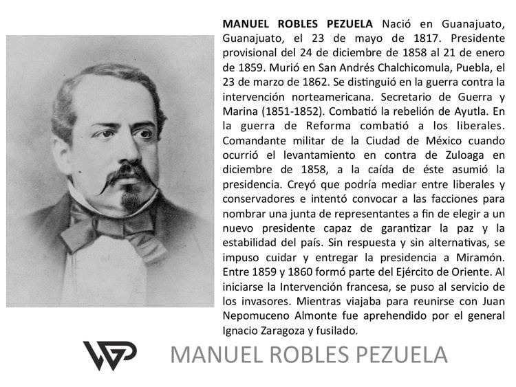 Manuel Robles Pezuela Manuel Robles Pezuela Mexico PresidentesdeMexico Gobernantes