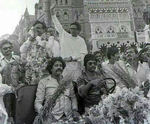 Manya Surve driving Bal Thackeray's car in the procession when Chhagan Bhujbal was elected
