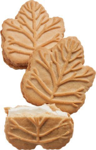Maple leaf cream cookies Maple Cream Cookies LeafShaped Shortbread