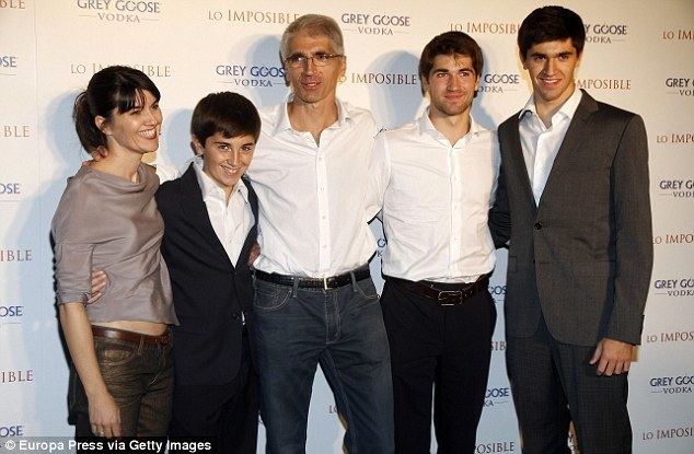 Maria Belon with her husband Enrique Alvarez and their three sons Tomas Alvarez, Simon Alvarez, and Lucas Alvarez