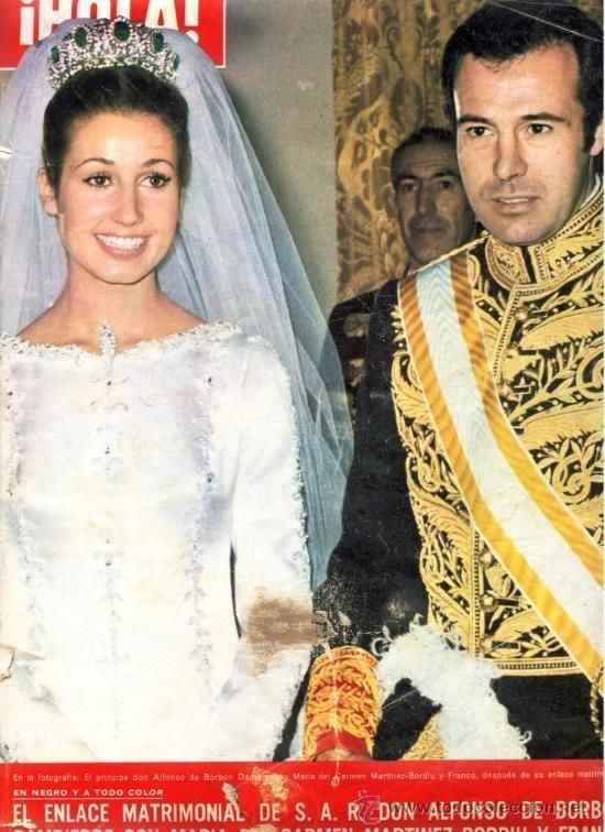 María del Carmen Martínez-Bordiú y Franco Maria y Carmen MartinezBordiu y Franco when she wed Alfonso Duke