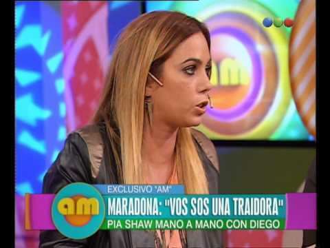 María Pía Shaw La respuesta de Pia Shaw ante la acusacin de Maradona AM YouTube