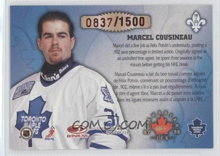 Marcel Cousineau 199798 Donruss Canadian Ice Les Gardiens 10 Marcel