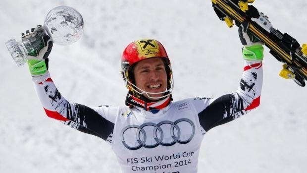 Marcel Hirscher Marcel Hirscher clinches World Cup slalom title CBC