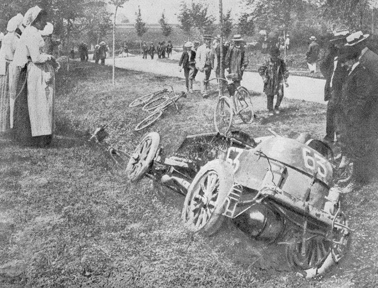 Marcel Renault The car of Marcel Renault after the accident during the