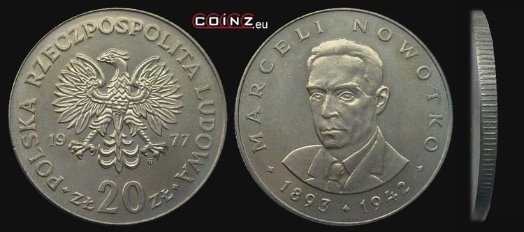 Marceli Nowotko coinzeu 20 zotych 19741983 Marceli Nowotko Polish coins PRL
