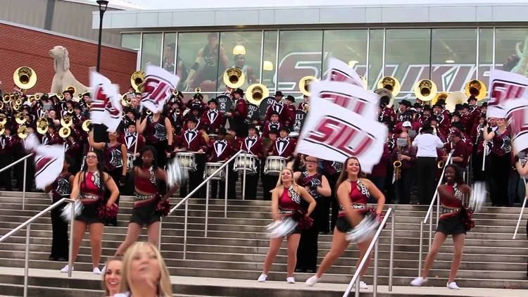 Marching Salukis Marching Salukis on the steps of the SIU Arena YouTube