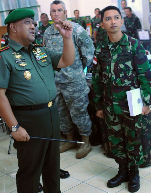 Marciano Norman FileMarciano Norman receiving briefing on Operation Garuda Shield