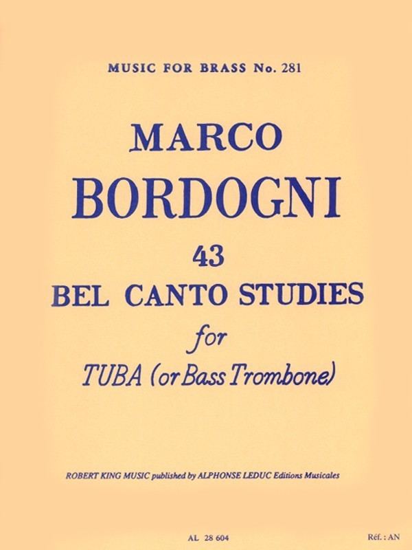 Marco Bordogni Marco Bordogni 43 Bel Canto Studies Tuba or Bass Trombone