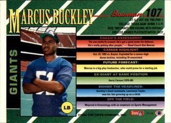Marcus Buckley Marcus Buckley Gallery The Trading Card Database