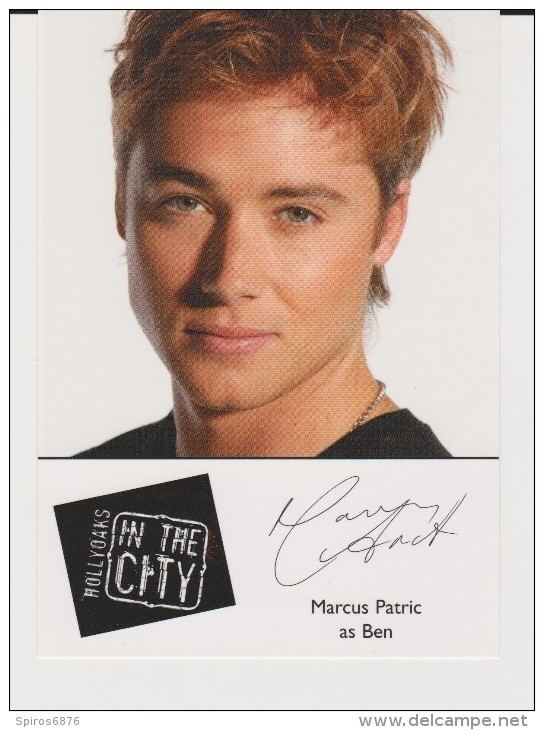 Marcus Patric TV Cast Card Pre printed autograph British Actor