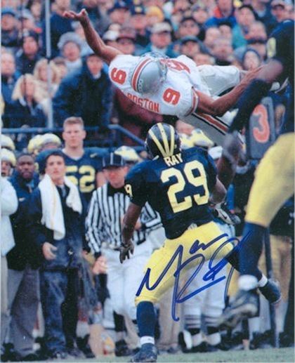 Marcus Ray How To Win An Autographed Picture of Marcus Ray Decking David Boston