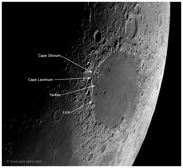 Mare Crisium Lunar observing log Western Mare Crisium two old Capes and two