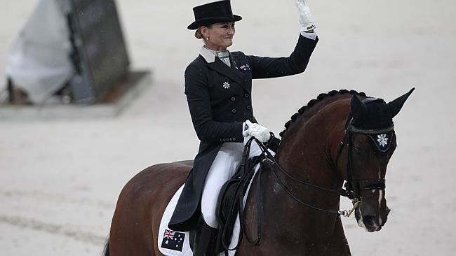 Maree Tomkinson Hanna best of Aussie riders in the dressage with a score