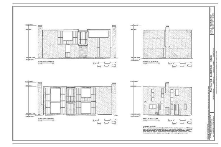 The floor plan of Margaret Esherick House