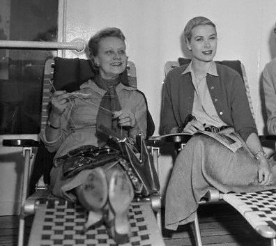 Margaret Katherine Majer smiling and sitting beside with her daughter Grace Kelly