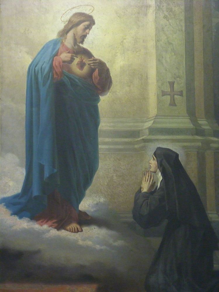 Margaret Mary Alacoque St Margaret Mary Alacoque And Jesus Treasure Of Love