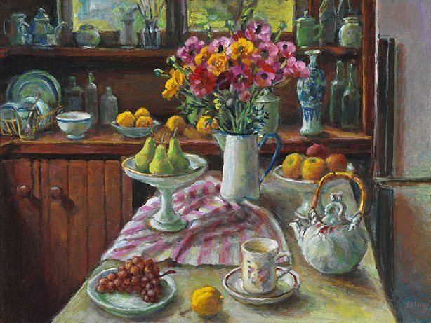 Margaret Olley Still life with pink fish 1948 by Margaret Olley The