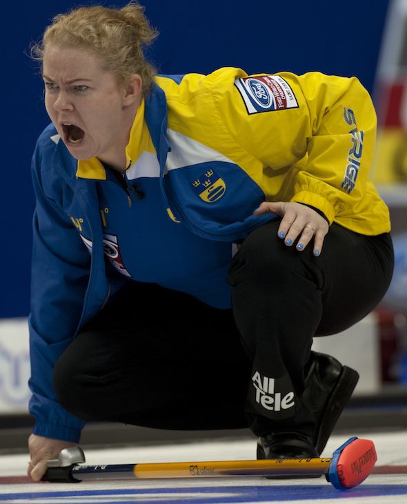 Margaretha Sigfridsson Sweden sweeps openingday games at 2014 Ford Worlds 2014