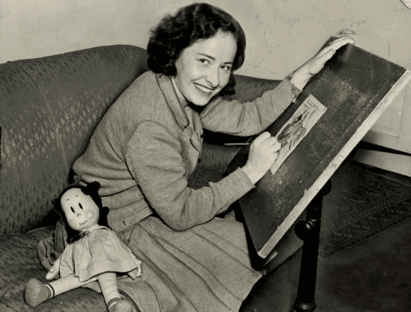Marge (cartoonist) Marjorie Henderson Buell Marge with Little Lulu Doll