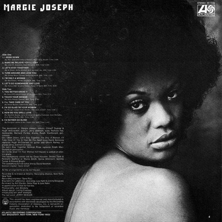 Margie Joseph Margie Joseph LP Cover Art