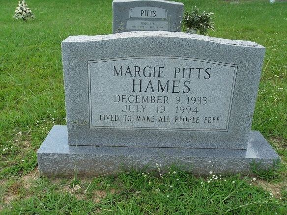 Margie Pitts Hames Margie Pitts Hames 1933 1994 Find A Grave Memorial