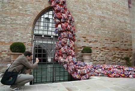 Maria Cristina Finucci Giant garbage patches of the sea become national art in