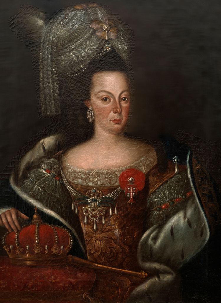 Maria I of Portugal Maria I de Portugal wearing headdress by location