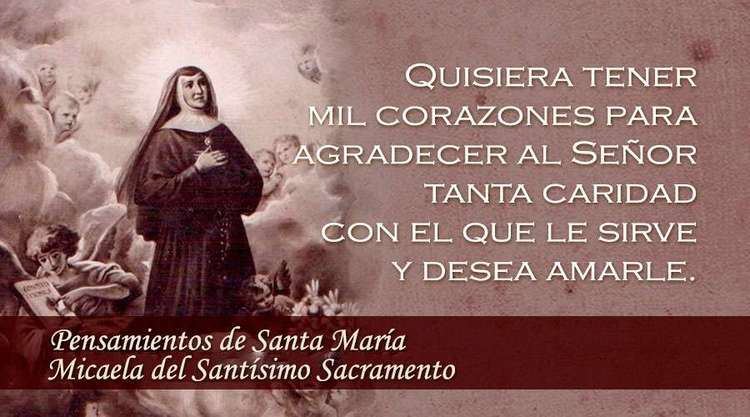 Maria Micaela Desmaisieres Pensamientos de Santa Mara Micaela del Santsimo Sacramento