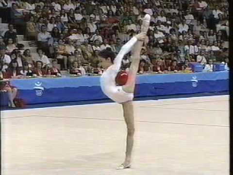 Maria Petrova (rhythmic gymnast) Maria Petrova Ball 1992 Olympics YouTube