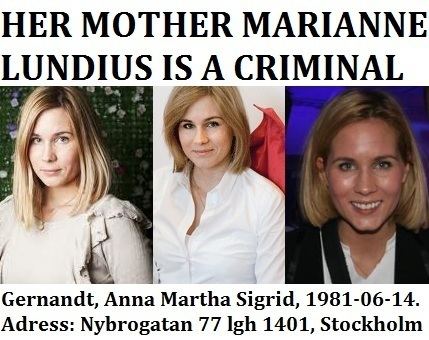 Marianne Lundius About Anna Gernandt Daughter of criminal pedophile
