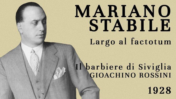 Mariano Stabile Mariano Stabile Largo al factotum Il barbiere di Siviglia 1928
