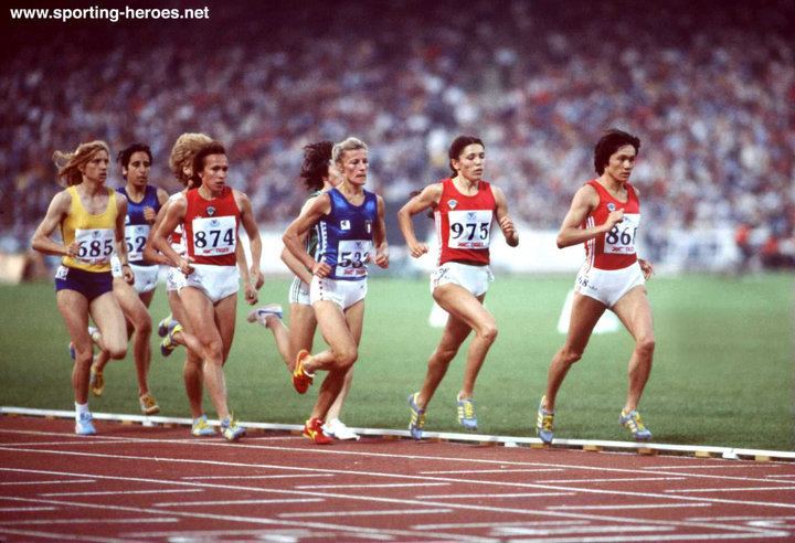 Maricica Puică Rumänien Olympia Gold 1984 orig Autograph Leichtathletik M-4838