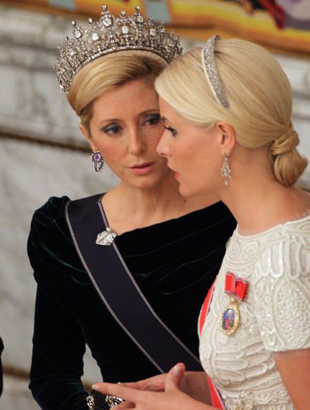 Marie-Chantal, Crown Princess of Greece Princess Marie Chantal and Crown Princess MetteMarit of