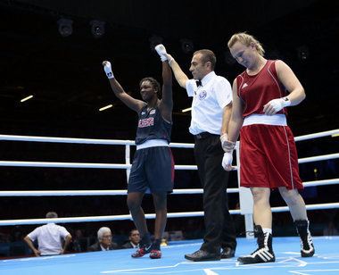 Marina Volnova Claressa Shields beats Kazakhstan39s Marina Volnova goes