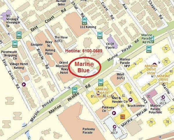 Marine Parade MRT Station Marine Blue Condo Singapore Hotline 61000689