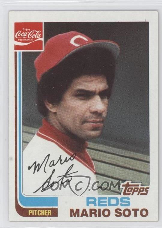 Mario Soto (baseball) 1982 Topps CocaCola Team Sets Cincinnati Reds 20 Mario