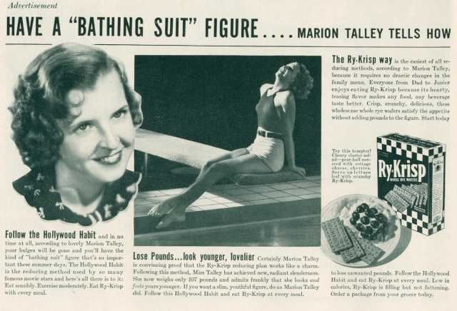 Marion Talley Magazine advertisement from LIFE magazine with opera