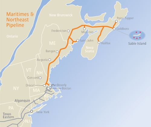 Maritimes & Northeast Pipeline httpsinfopostspectraenergycomimagesmapMNUSjpg
