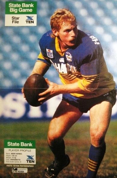 Mark Barnes (rugby league) Mark Barnes 1991 Parramatta Eels Poster 12486