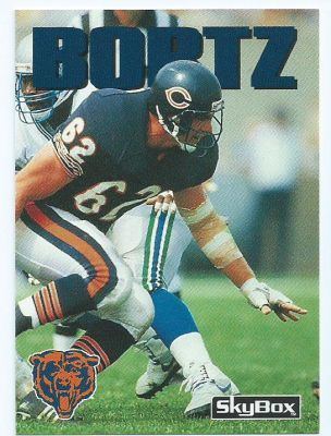 Mark Bortz CHICAGO BEARS Mark Bortz 34 SKYBOX Impact 1992 NFL American